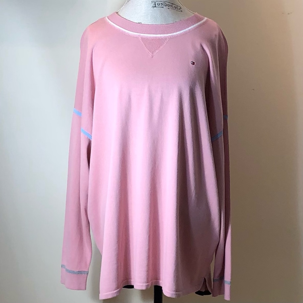 Tommy Hilfiger Women’s Pink Casual Sweater Sz XXL - Picture 3 of 9